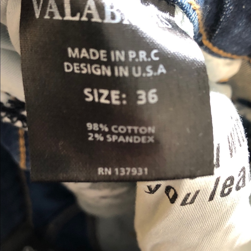 Valabasas Art Flower Circle Men’s Denim Stacked Jeans Blue Jeans - Size 36 - Picture 5 of 8